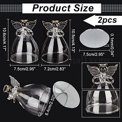 Glass Praying Angel Cover&nbsp;DJEW-WH0038-52