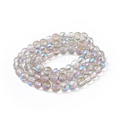 Transparent Electroplate Glass Beads Strands&nbsp;EGLA-F151-HR02