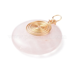 Natural Rose Quartz Pendants&nbsp;PALLOY-JF01289