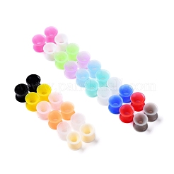 32Pcs 16 Colors Silicone Thin Ear Gauges Flesh Tunnels Plugs&nbsp;FIND-YW0001-17A
