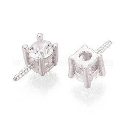 925 Sterling Silver & Clear Cubic Zirconia Peg Bails&nbsp;STER-T008-72S