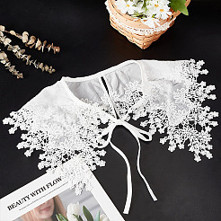 Detachable Polyester Lace Collar&nbsp;AJEW-WH0248-575B