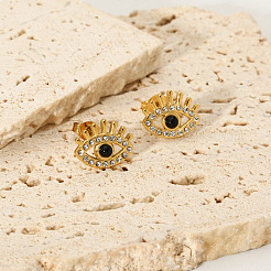 Vintage Evil Eye 304 Stainless Steel Stud Earrings&nbsp;GK8780