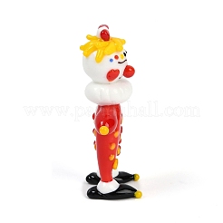 Handmade Lampwork Clown Display Decorations&nbsp;LAMP-Q005-12I