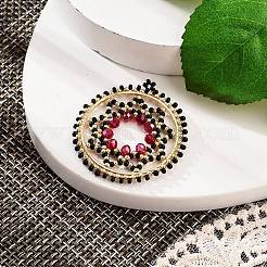 Seed Beads Beaded Pendants&nbsp;PALLOY-MZ00386-01