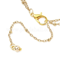 Alloy Starfish Charm 304 Stainless Steel Satellite Chain Double Strand Anklets for Women&nbsp;AJEW-AN00756
