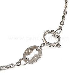 Rhodium Plated 925 Sterling Silver Cable Chains Necklace Makings&nbsp;STER-B001-03P-A