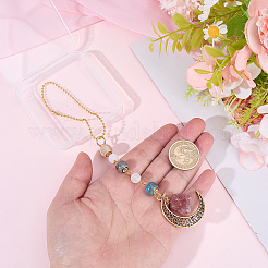 1Pc Hollow Moon Zinc Alloy Pendant Decoration&nbsp;HJEW-BM0001-59