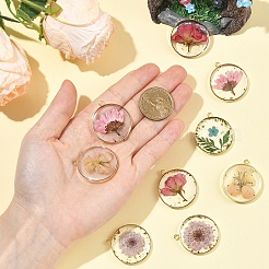 10Pcs 5 Colors Transparent Clear Epoxy Resin Pendants&nbsp;RESI-YW0005-03