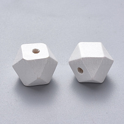 Painted Natural Wood Beads&nbsp;WOOD-Q040-020C-B03