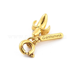 Brass Rhinestone Fruits Pendant Decoration&nbsp;HJEW-P020-01G-G