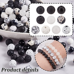 180pcs 10 Styles Natural & Synthetic Mixed Gemstone Beads&nbsp;G-PH0002-25