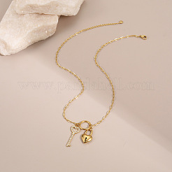 Valentine's Day 304 Stainless Steel Crystal Rhinestone Pendant Necklaces&nbsp;WGE27DF-01