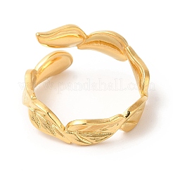 Ion Plating(IP) 201 Stainless Steel Open Cuff Ring&nbsp;RJEW-E063-50G
