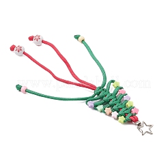 5Pcs Polyester & Spandex Cord Christmas Tree Pendant Decorations&nbsp;HJEW-JM03799