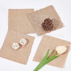 12Pcs 4 Style Square Jute Braided Mats&nbsp;AJEW-DR0001-12