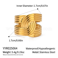 Adjustable 304 Stainless Steel Open Cuff Rings for Women&nbsp;LS-NR2128