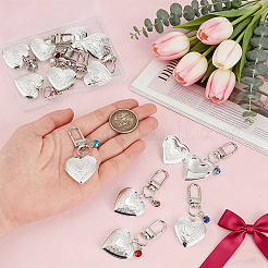 12Pcs Heart Brass Locket Pendant Decorations&nbsp;KEYC-PH01638