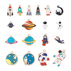 36Pcs 18 Styles Baking Paint Alloy Pendants&nbsp;FIND-CD0001-02