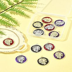 12Pcs 6 Colors Alloy Enamel Pendants&nbsp;FIND-FS0003-81