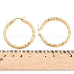 304 Stainless Steel Hoop Earrings&nbsp;X-EJEW-H322-17G