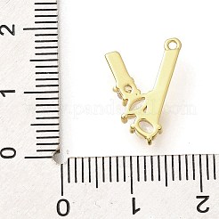 Brass Micro Pave Cubic Zirconia Pendants&nbsp;KK-M310-01G-22