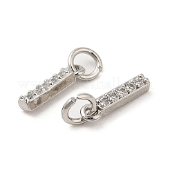 Brass Micro Pave Grade AAA Cubic Zirconia Charms&nbsp;LS-ZIRC-P067-11P-I-NR
