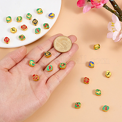 24Pcs 12 Styles Alloy Enamel Beads&nbsp;ENAM-PH0003-34