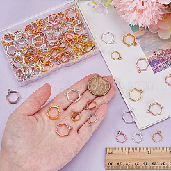 120Pcs 6 Styles Alloy Open Back Bezel Pendants&nbsp;FIND-WR0012-55