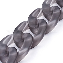 Transparent Acrylic Handmade Curb Chain&nbsp;AJEW-JB00544-02