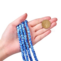 2 Strands Opaque Spray Painted Glass Beads Strands&nbsp;GLAA-SZ0001-50J