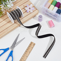 2M PU Leather with Rhinestones Embroidery Sewing Trimming&nbsp;DIY-CL0001-99