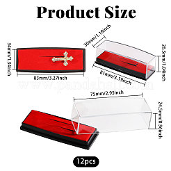 Clear Plastic Lapel Pins Storage Boxes with Velvet Inside&nbsp;CON-WH0112-100B