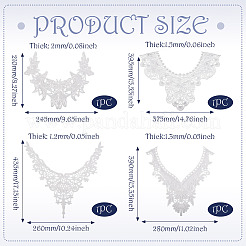 4Pcs 4 Styles Polyester Computerized Embroidery Collar&nbsp;DIY-TA0015-71