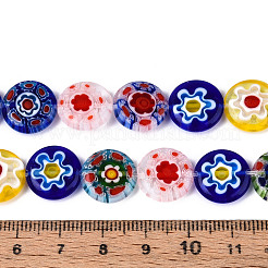 Handmade Millefiori Lampwork Beads Strands&nbsp;LAMP-T022-09