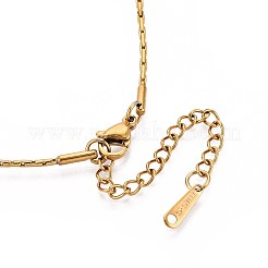 1.2MM 304 Stainless Steel Boston Link Chain Necklaces&nbsp;NJEW-N058-08G