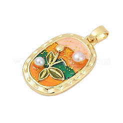 Brass Enamel Pendants&nbsp;KK-U068-13C-07G