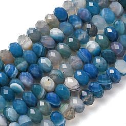 Natural Banded Agate/Striped Agate Beads Strands&nbsp;G-E605-A02-02B
