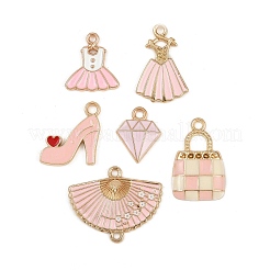 12Pcs 6 Styles Alloy Pendants&nbsp;ENAM-FP0003-12