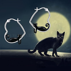Zinc Alloy Enamel Hoop Earrings&nbsp;FS-WGF523B-01