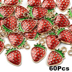 Light Gold Plated Alloy Enamel Pendants&nbsp;ENAM-YW0004-83B