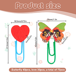 70Pcs 2 Styles Plastic Paper Clips&nbsp;AJEW-DR0002-11