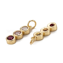 Brass Cubic Zirconia Pendants&nbsp;X-ZIRC-C024-15G