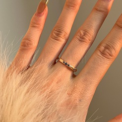 925 Sterling Silver Micro Pave Cubic Zirconia Finger Rings for Women&nbsp;RJEW-F180-04G