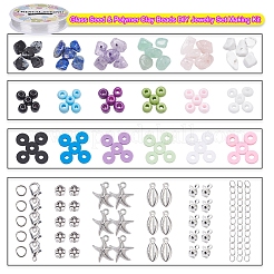 Mixed Stone & Glass Seed & Polymer Clay Beads DIY Jewelry Set Making Kit&nbsp;DIY-YW0004-73