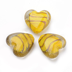 Handmade Gold Sand Lampwork Beads&nbsp;LAMP-R138-02