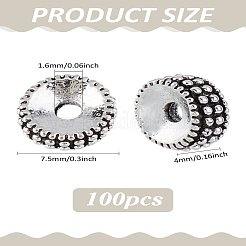 100Pcs Tibetan Style Alloy Spacer Beads&nbsp;FIND-LP0001-11