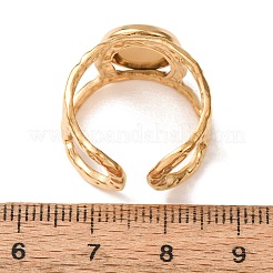 Hammered 304 Stainless Steel Cuff Ring Components&nbsp;SA-CBAC0DF-02B-G