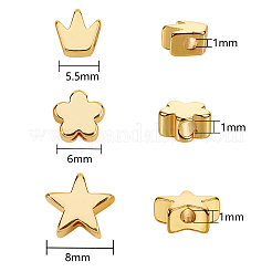 30Pcs 3 Style Brass Beads&nbsp;KK-SZ0001-54