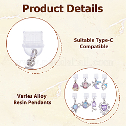 16Pcs 8 Styles PVC Mobile Dustproof Plugs&nbsp;HJEW-HS00083